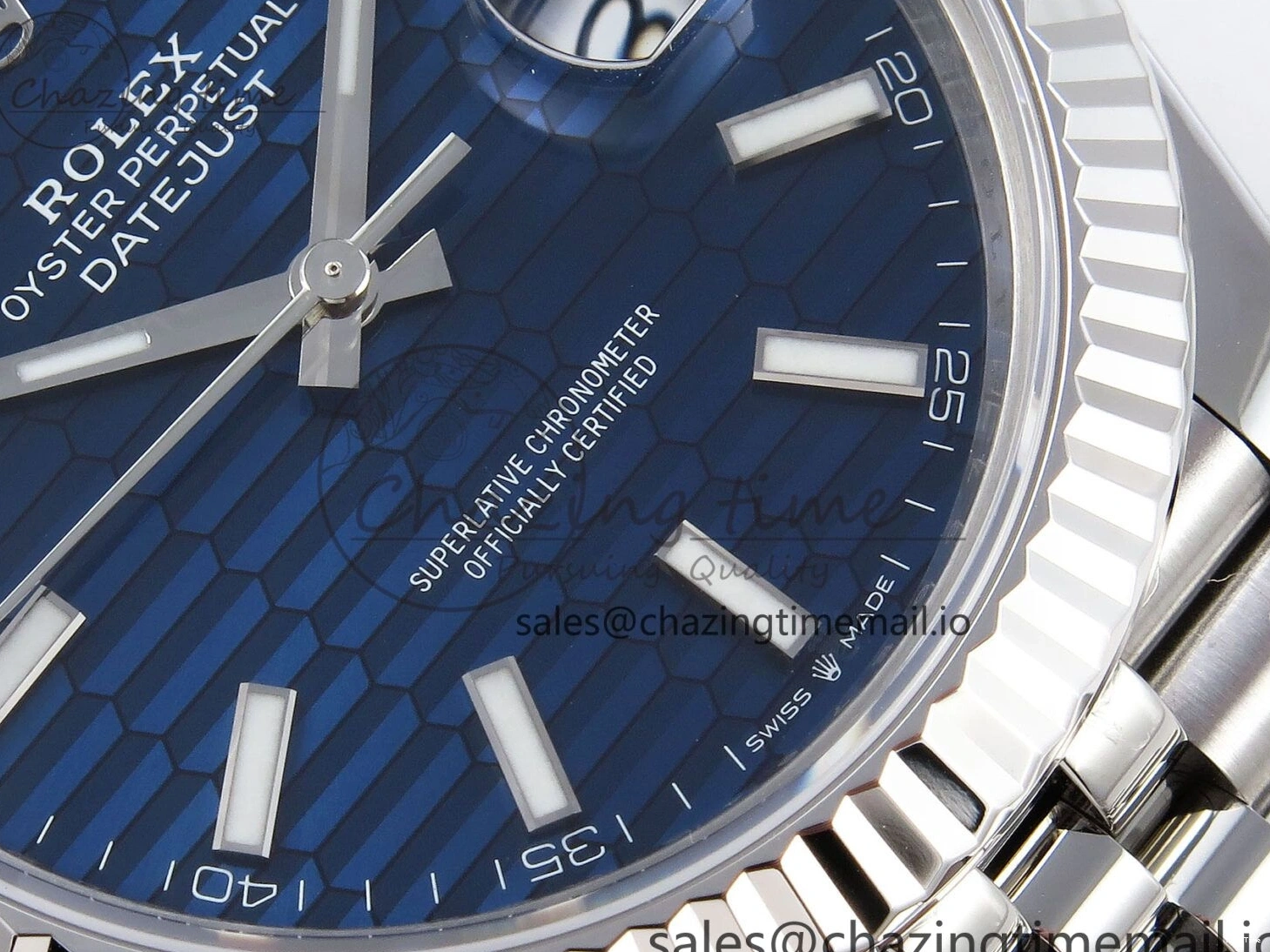 MiroTime 0405 DateJust 41 126334 904L SS VSF 1:1 Best Edition Blue Textured Dial on Jubilee Bracelet VS Youthful 1326